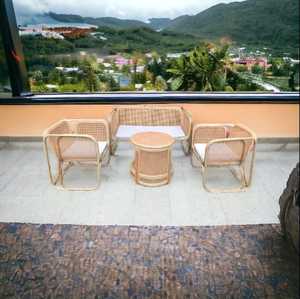 Lo último en muebles únicos para patio al aire libre, juego de jardín de ratán para sala de estar, balcón, Hotel, patio trasero, piscina, sofá de ratán, sillas, mesa de centro - Product Image 6