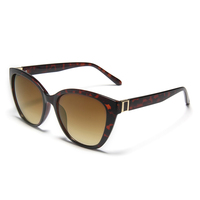 Lunettes de soleil classiques surdimensionnées de style œil de chat avec monture à accents métalliques, vente en gros, lunettes de soleil de haute qualité, stock, UV400, unisexe