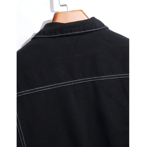 Wholesale Custom Men's High Quality Winter <b>Denim</b> <b>Jackets</b> 100% Cotton Waterproof Windproof Fashion Design <b>with</b> Logo Canvas Fabric - Product Image 5