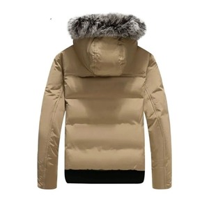 Chaqueta acolchada de invierno personalizada OEM para hombre, cuello levantado, acolchada, transpirable, de secado rápido, carcasa de nailon, logotipo frontal, estilo burbuja - Product Image 3