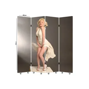 Paravent pliant en toile double face Marilyn Monroe White Dress - Product Image 5