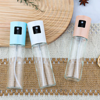 GOS02 Flacon pulvérisateur d'huile en verre Macaron, type pression, anti-fuite, pour cuisine, barbecue et usage domestique
