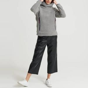 New Fashion Unisex Embroidery <b>Hoodies</b> Pullover Custom Sweatshirt Quarter Knitted <b>Sherpa</b> Fleece <b>Hoodies</b> - Product Image 3