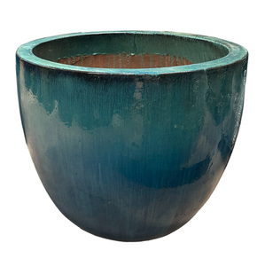 Macetas y jardineras Macetas esmaltadas grandes vietnamitas con estilo moderno de cerámica y suministros de jardín de alta calidad - Product Image 1