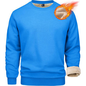 Sudadera de Felpa de Algodón sin Forro para Hombre Azure, Cuello Redondo, Cálida para Invierno, Ecológica, Transpirable, Bordada y Personalizable - Product Image 1