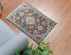 Personnalisable 2x3 géométrique Oriental Vintage Floral laine tapis noué à la main Design traditionnel en différentes couleurs tailles pique-niques - Product Image 5