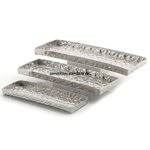 Ensemble fait main de trois plateaux à chocolat rectangulaires Nouveaux plateaux de service de luxe en vente chaude - Product Image 1