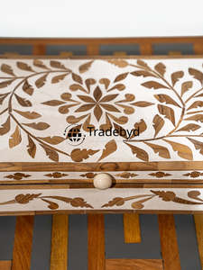 Luxury bone inlay and mop inlay <b>box</b> for jewelry storage handcrafted premium organizer with elegant decor appeal Tradebyd - Product Image 5