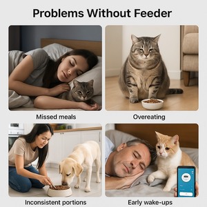 เครื่องให้อาหารสัตว์เลี้ยงอัตโนมัติ 4 ลิตร Tuya Smart ดีไซน์ทันสมัย ทนทาน เชื่อมต่อ WiFi ผ่านแอพ ชาร์จได้ ผลิตจากพลาสติกแข็งแรงและสแตนเลส พร้อมชามอาหารคู่ - Product Image 2