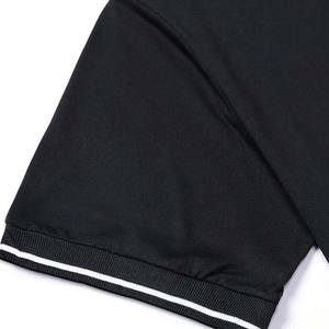 Chemise pour homme de haute qualité 100% coton, motif uni, respirante, manches courtes, col montant, coupe classique, couleur noire - Product Image 3