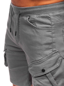 Short cargo tactique pour homme, multi-poches, kaki, coupe slim, séchage rapide, respirant, pour la vente en gros - Product Image 6