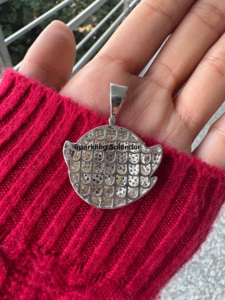 <b>Devil</b> Face Pendant in 925 Silver with Rose Gold Plated Moissanite Diamond <b>Devil</b> Face Fine Jewelry Pendants & Charms - Product Image 6