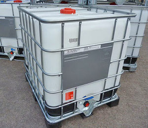 Réservoir IBC 1000L Blanc, Réservoir de Stockage Carré en Plastique, Étanche, Compatible Azote Liquide, Haute Sécurité, Haute Rigidité - Product Image 3