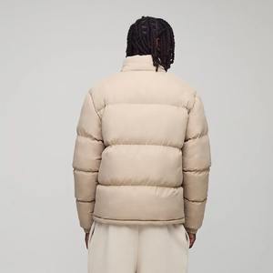 Customize <b>Men's</b> Winter Puffer <b>Jacket</b> High Quality Breathable Windproof <b>Denim</b> Leather Hooded Casual Outdoor 2026 - Product Image 2