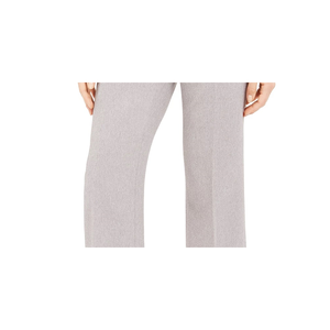 Pantaloni Cropped in Twill da Donna Calvin Klein, Vita Alta, Tasche con Zip, Anti-Piega, Stile Svasato, Taglia 6, Grigio con Lavaggio Colorato - Product Image 3