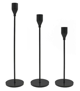 Bougeoir au design élégant fait à la main finition noir et or bougie multiple décorative matériau de haute qualité lot de 2 - Product Image 5