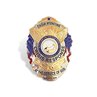 Muestra Gratuita de Insignia Personalizada de Latón Metálico con Relieve 3D para Detective Privado o Capellán