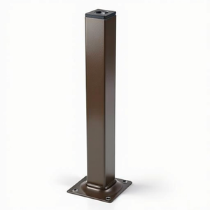 ELEMENT SYSTEM Chrome-Plated Furniture Leg 25 X 25 mm 150 mm Height with Screw-On Plate for <b>Tables</b> 4-Piece/set - Product Image 3