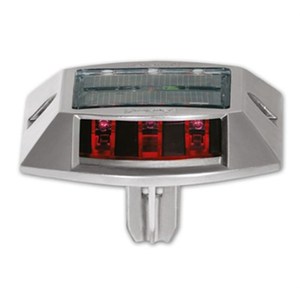 Lot de 5 boutons stroboscopiques rouges à énergie solaire avec ancrages – Produits d'avertissement routier - Product Image 2