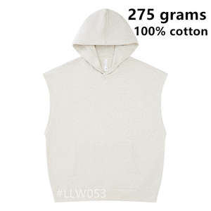 เสื้อมีฮู้ดแขนกุดผู้ชายสำหรับเล่นกีฬาเสื้อออกกำลังกายแบบสวมหัวน้ำหนักเบาเสื้อผ้าแฟชั่นสตรีทลำลองไซส์ใหญ่ - Product Image 2