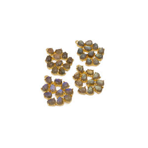 Colgante de Chispa de Medianoche de Labradorita Natural, Colgante de Piedras Preciosas Chapado en Oro Antideslustre para Fiestas de Bricolaje - Product Image 4