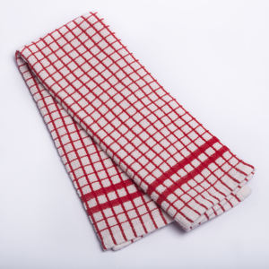Serviette de cuisine éponge 100% coton rouge uni style classique pour la maison avion hôtels et restaurants occasions de mariage - Product Image 5