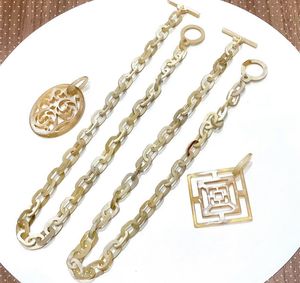 Collier fille de haute qualité nouvelle conception de Style animal avec véritable corne de boeuf de buffle technique polie dernière version artisanat HF - Product Image 2