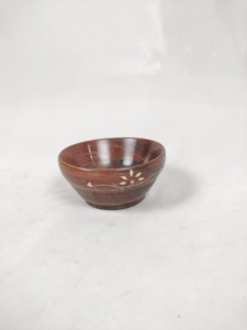 Handmade Wooden Serving Bowl With Lid Minimalist Design For Food Serving Gifting - Product Image 2
