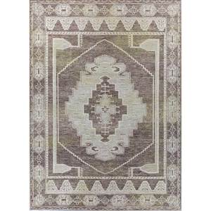 Alfombra de Lana Anudada a Mano, Color Gris Tomillo y Negro, con Patrón Geométrico y Abstracto, para el Hogar, Rectangular, para Pasillo o Sala de Estar - PKWL-1012 - Product Image 1