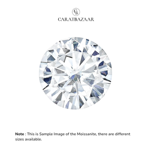 Diamant Moissanite Certifié Coupe Ronde D VVS1 Produit Non Monté - Product Image 1
