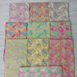 Tela de brocado Rangkat bordada personalizable Premium para sastrería y confección OEM y ODM disponibles - Product Image 1