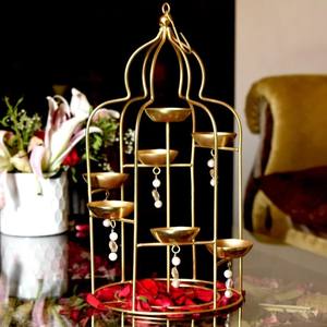 Handmade <b>Gold</b> <b>Lantern</b> Beads Matte Vintage Glass Wood Rustic Religious Moroccan Design Indoor Christmas Candle Holder Other - Product Image 6