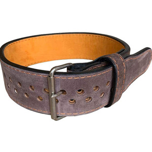 Cinturón de Levantamiento de Pesas Brescia [S/M/L/XL] 100% Cuero Vacuno y Acero Inoxidable para Gimnasio, Levantamiento de Potencia y Fitness - Product Image 1