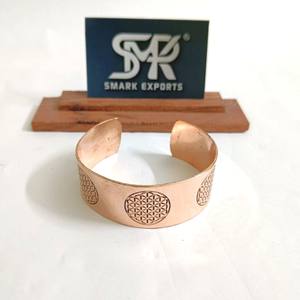 Classic Traditional Magnetic Copper Bangle Handmade Adjustable Pure Copper Healing Therapy Wellness Lightweight Handcraft <b>Gift</b> - Product Image 1