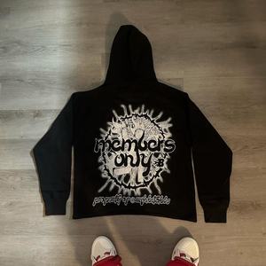 Sudadera con capucha Vintage para hombre con estampado Digital de calidad superior French Terry 100% algodón Sin borde crudo Hem Sudadera con capucha Unisex - Product Image 2