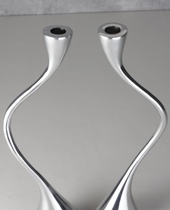 Soporte de vela de Metal plateado hecho a mano de alta calidad, centro de mesa de moda para el hogar, soporte para hacer velas de mesa - Product Image 3