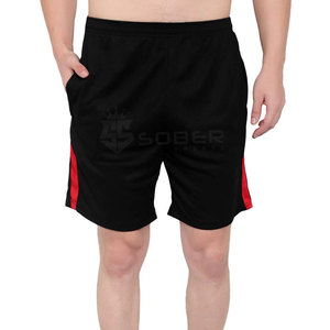 Shorts de course pour hommes style urbain, motif uni, taille élastique, fermeture centrale, respirant, séchage rapide, couleur personnalisable, marque privée - Product Image 2