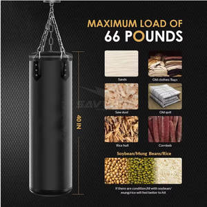Sac de frappe de boxe en matériau durable, MMA, Muay Thai, Kickboxing, sac de frappe pour entraînement, sac de frappe robuste - Product Image 4