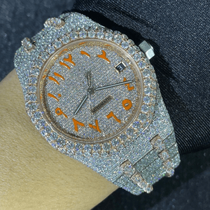 นาฬิกาเพชรโมอิสซาไนต์คุณภาพสูงสุด ราคาโรงงาน นาฬิกาเพชรโมอิสซาไนต์ DEF ประดับเพชรเต็มเรือน สำหรับทุกเพศ - Product Image 1