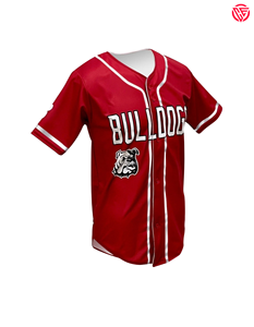 Chemise de baseball taille américaine 100% maille Polyester séchage rapide couleur personnalisée manches courtes boutons complets maillots de baseball - Product Image 1