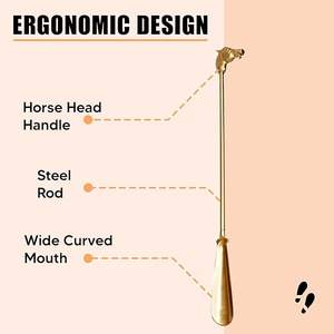 Chausse-pied long Mistri Premium pour seniors et adultes, outil d'aide à l'enfilage de chaussures durable et léger avec poignée ergonomique - Product Image 2