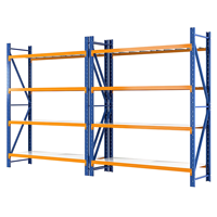 Système d'étagères métalliques industrielles pour entrepôt, revêtement poudré, taille personnalisée, unités de stockage robustes réglables, OEM