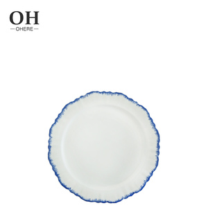 Juego de <span class=keywords><strong>Vajilla</strong></span> Simple de Porcelana Blanca <span class=keywords><strong>Royal</strong></span> <span class=keywords><strong>Albert</strong></span> con Borde Azul, Platos de Cena de Cerámica, Decoración Navideña para Mesa, Eventos al Aire Libre y Fiestas - Product Image 5