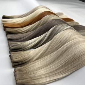 Extensions de cheveux de luxe vierges brutes, alignées aux cuticules, double tirage, Genius Weft, 100% cheveux humains, vente en gros pour fournisseurs - Product Image 1