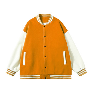 High Quality Custom Logo Chenille Embroidery <b>Patchwork</b> Men's Leather Varsity <b>Jacket</b> CollegeBaseballjacket for men - Product Image 6