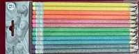 Crayons HB à paillettes, crayons en bois standard, couleurs assorties, crayons brillants pour le bureau et l'école