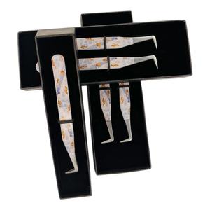 Puntas de Acero Inoxidable para Extensión de Pestañas, con Recubrimiento de Papel de 10 mm, Antimagnéticas, Antiestáticas, de 90 Grados, con Punta Plateada - Product Image 2