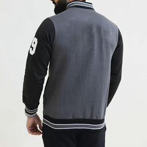 Chaqueta de Béisbol de Lona de Invierno para Hombre, Bordada Personalizada, Venta al por Mayor, Cuello Alto, Lana, Etiqueta Privada, Diseño Universitario en Blanco - Product Image 3