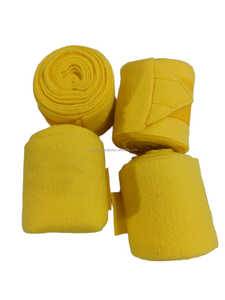 Horse Leg Protector Polar Fleece Bandages 4 Pcs 1 Sets Thick <b>Fabric</b> 3 Mtr Length & 4" Width <b>Yellow</b> Colors Customize OEM/ODM - Product Image 3