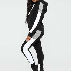 Ventas al por mayor de nuevos chándales de terciopelo elegantes para mujer sudaderas con capucha de chándal y chándal para correr 100% algodón - Product Image 5